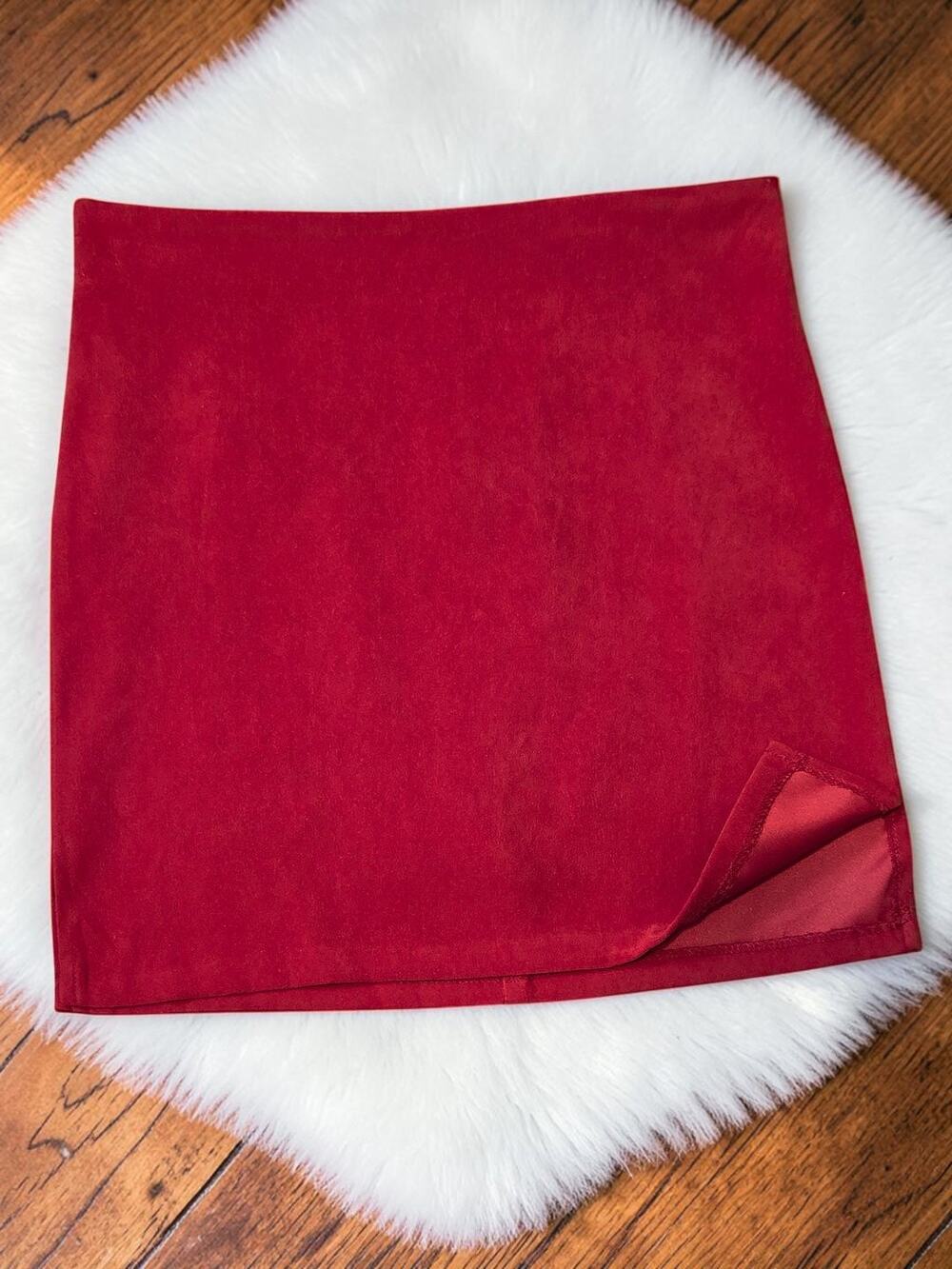 Vintage 90's Tracy Evans Lightweight Suede Feel Short Skirt 3